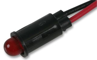 DIALIGHT 558-0102-027F LED PANEL INDICATOR, 3.97MM, RED, 5VDC