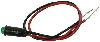 DIALIGHT 559-0203-003F PANEL MOUNT INDICATOR, LED, 6.35MM, GREE