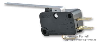 OMRON ELECTRONIC COMPONENTS V-10G3-1C24-K MICROSWITCH, HINGE LEVER, SPDT 10A 250V