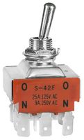 NKK SWITCHES S42F SWITCH, TOGGLE, 4PDT, 25A, 125VAC