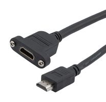 L-COM HD21Z-MFP-BLK-05M. HDMI 2.1 CABLE, M/F PANEL MOUNT, LSZH, B