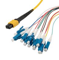 L-COM MPF12OS2-09LCR-3 FIBRE CORD, MPO JACK TO LC, 12FIBRES, 3M