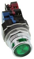 IDEC ALFD2QH211DNUG ILLUM PB SW, SPST-NO/NC, GRN, 10A, 110V