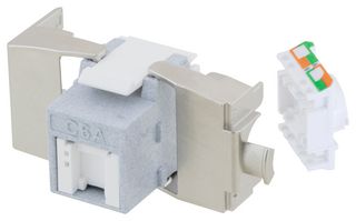 L-COM RJTLC6A-POE RJ45 CONN, KEYSTONE, JACK, 8P8C, 1PORT
