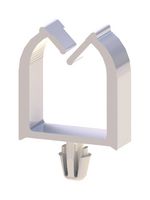 ESSENTRA COMPONENTS MWSEA3-2-19 WIRE SADDLE, PUSH IN, NYLON 6.6, NATURAL