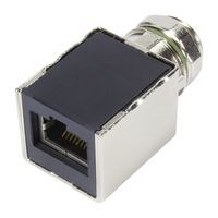 HARTING 21033812800 ADAPTER, M12-RJ45 JACK, 8POS, CAT6A