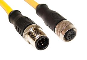 MUELLER ELECTRIC C5AC11M004 M12 CORD, 5-POSITION MALE STRAIGHT-FEMALE STRAIGHT, 22AWG, 4M 68AK2110
