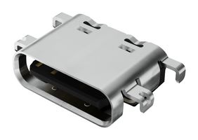 GCT USB4520-03-1-A USB CONN, 2.0 TYPE C, R/A RCPT, 16POS