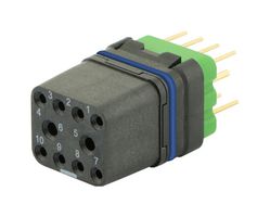 SOURIAU-SUNBANK / EATON 8MQ2M9910UNE RECTANGULAR MODULE, RCPT, 10POS, 3ROW