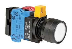 IDEC HW1L-M1F10QD-W-24V PB SW, ILLUM, SPST-NO, 10A, 110V, WHITE