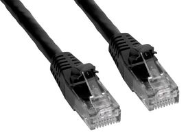 AMPHENOL CABLES ON DEMAND MP-64RJ45UNNK-009 PATCH CABLE, RJ45 PLUG, 9 , BLACK