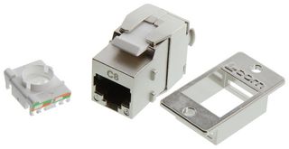 L-COM ECFRJTLC8S-POE RJ45 CONN, KEYSTONE JACK, 8P8C, 1PORT