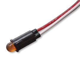 VCC / VISUAL COMMUNICATIONS COMPANY 5102H3-12V PANEL MOUNT INDICATOR, LED, 6.35MM, AMBE