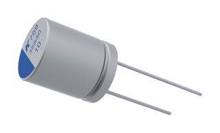 KEMET A759KS107M1EAAE025 CAP, 100UF, 25V, ALU POLYMER, TH