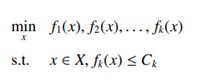 Formulation of a multi-objective optimization problem