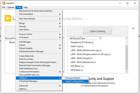 Connecting RPi5 to LabView